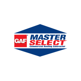 GAF Master Select commercial roofing contractor logo with blue diamond shape