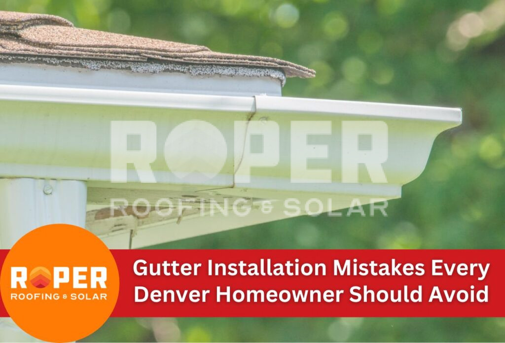 Gutter Installation Mistakes Every Denver Homeowner Should Avoid