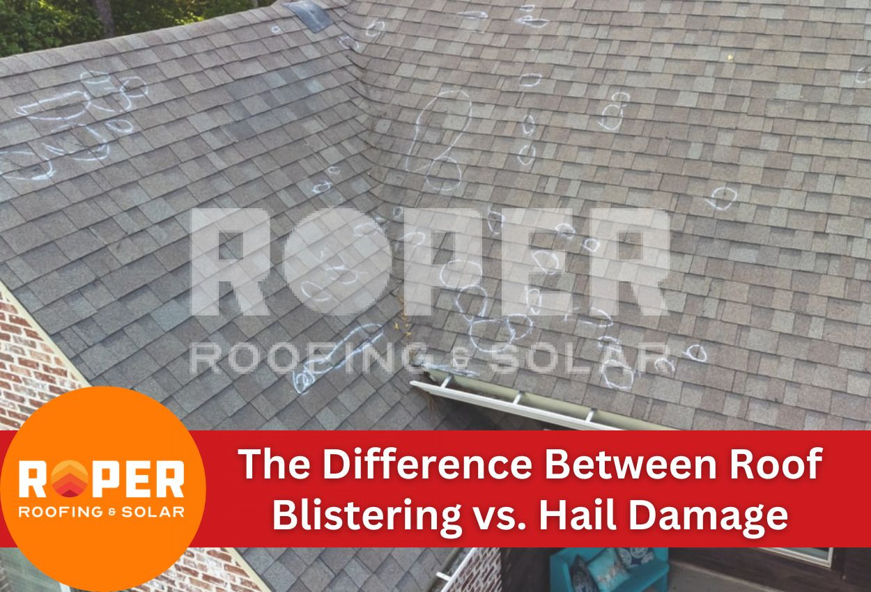 The Difference Between Roof Blistering vs. Hail Damage