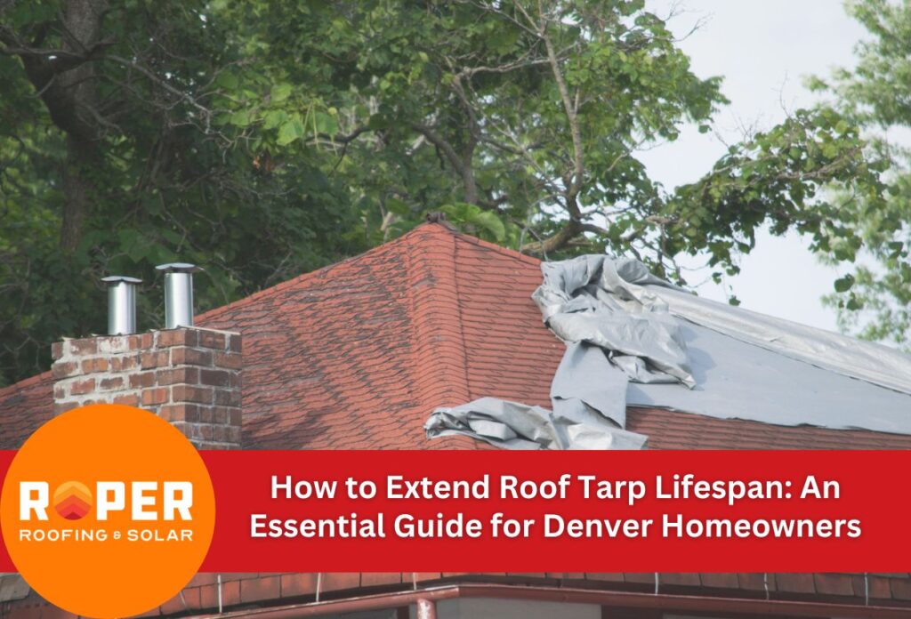 roof tarp laying on home