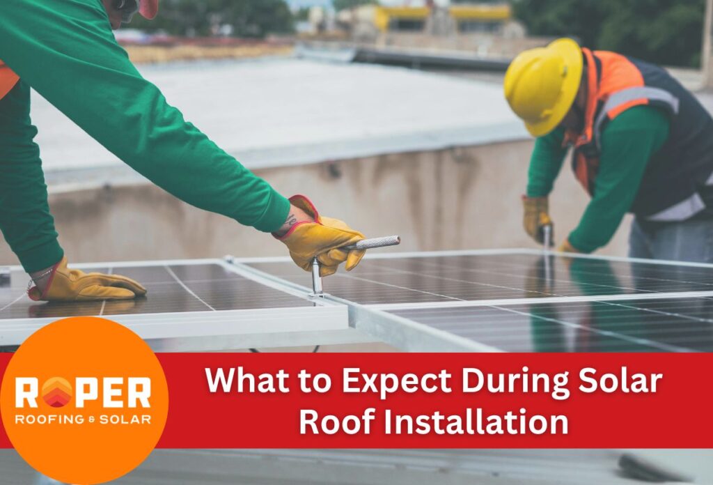 two men installing solar panels