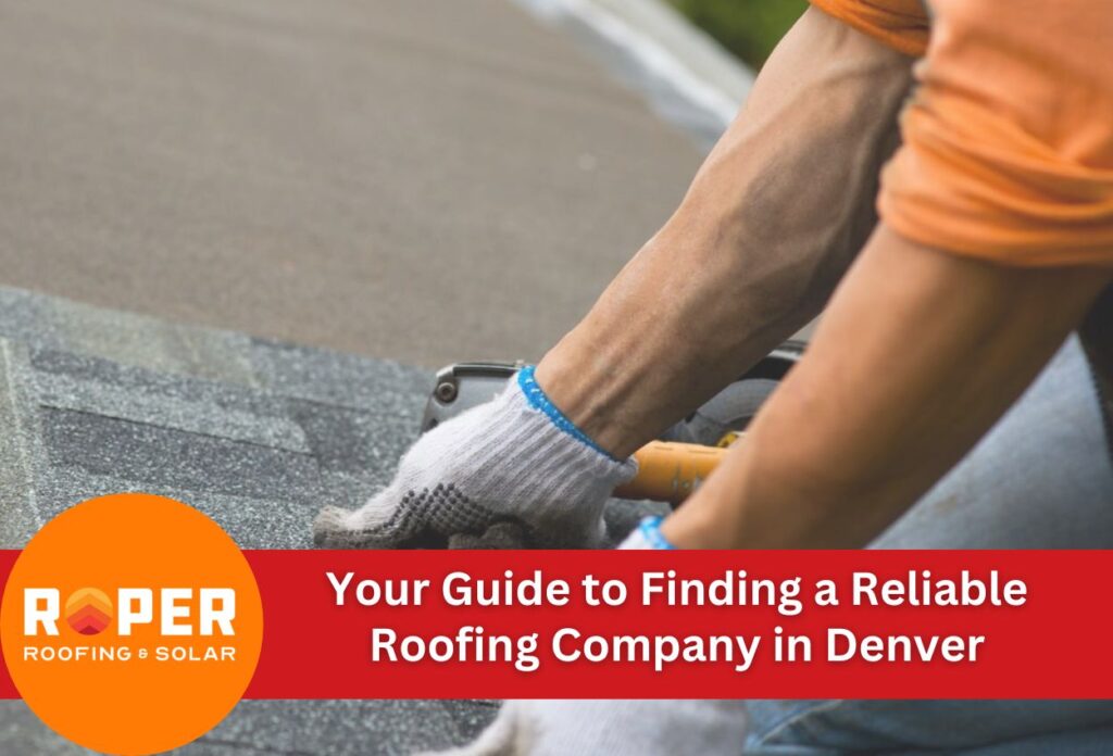 Professional roofer in orange shirt installing shingles on residential roof