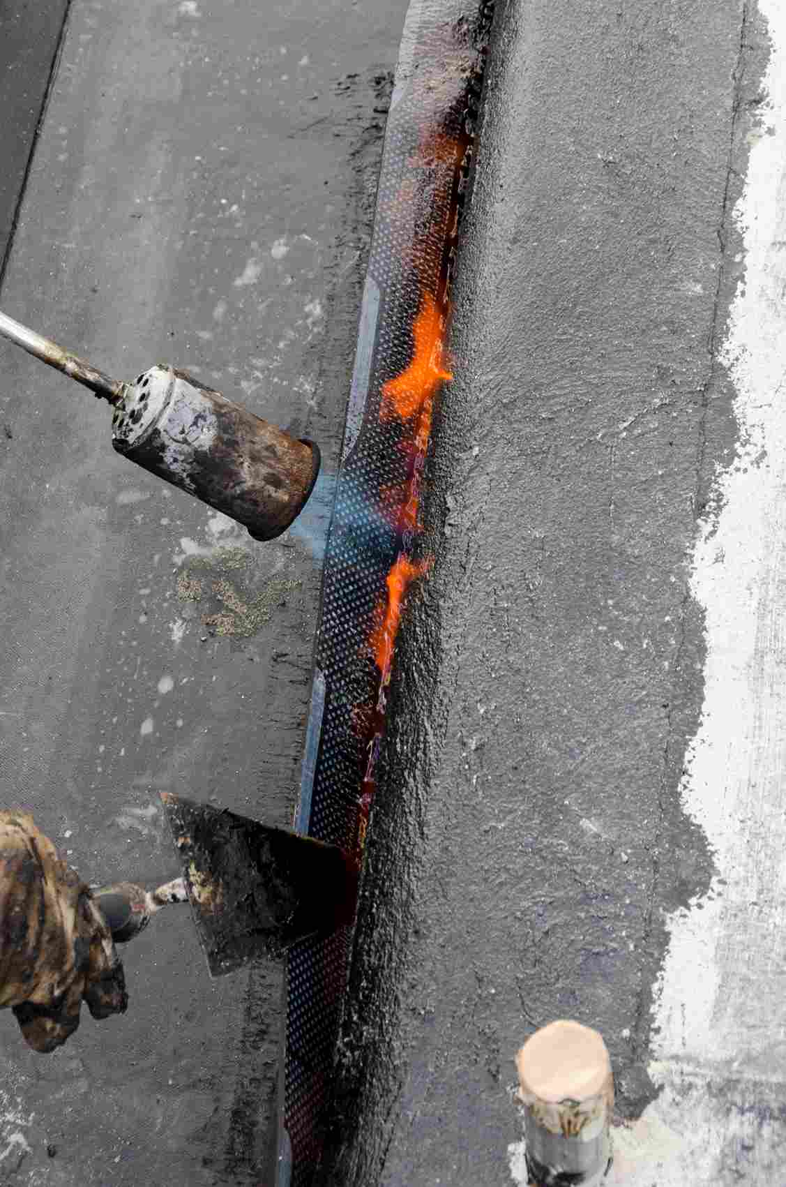 Colorful koi fish swimming in shallow water puddle reflecting orange flames