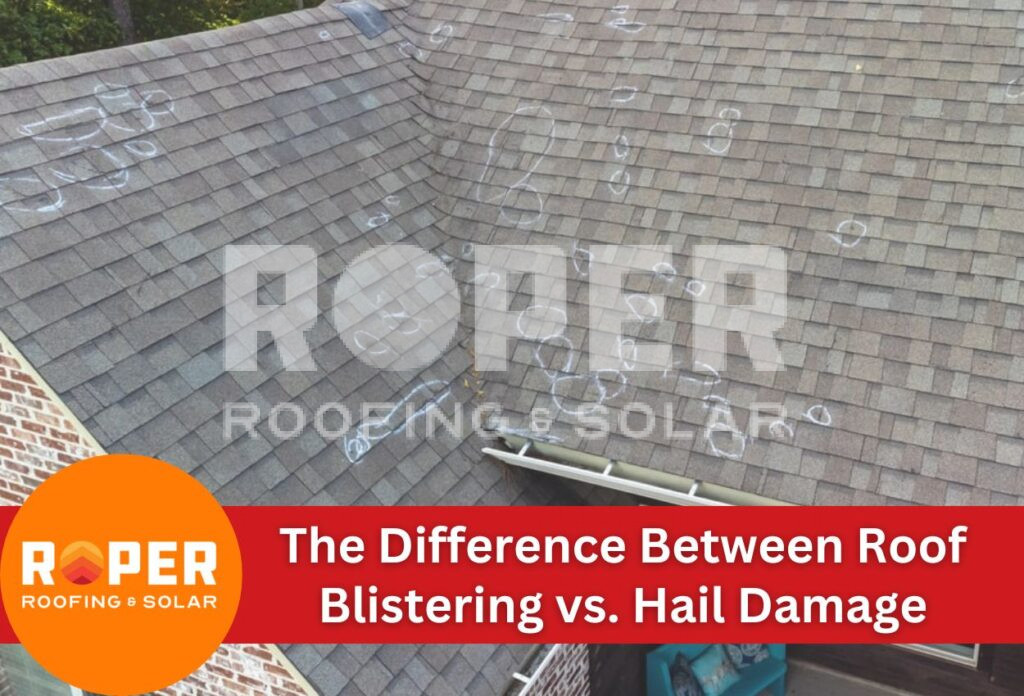 The Difference Between Roof Blistering vs. Hail Damage